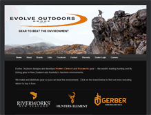 Tablet Screenshot of evolveoutdoors.com